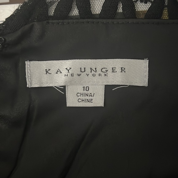 Kay Unger New York Tatum Floral Lace Midi Dress in Black size 10 - Picture 9 of 10